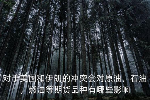 對(duì)于美國和伊朗的沖突會(huì)對(duì)原油，石油，燃油等期貨品種有哪些影響