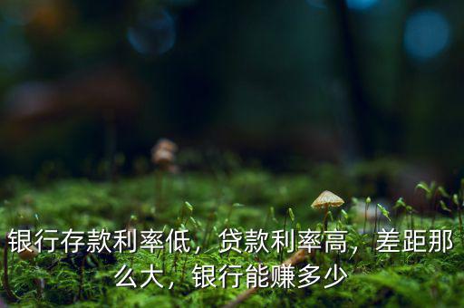 銀行存款利率低，貸款利率高，差距那么大，銀行能賺多少