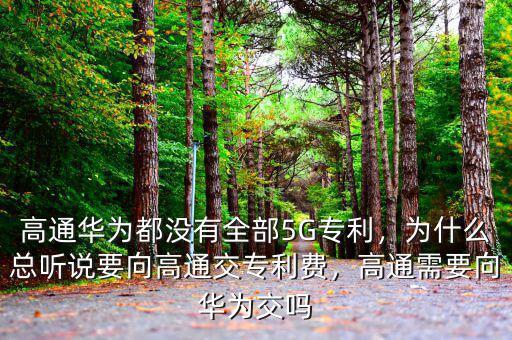 高通華為都沒有全部5G專利，為什么總聽說要向高通交專利費(fèi)，高通需要向華為交嗎