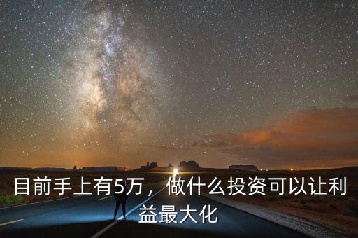 目前手上有5萬，做什么投資可以讓利益最大化