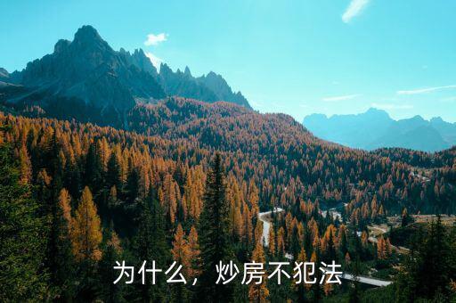 為什么，炒房不犯法