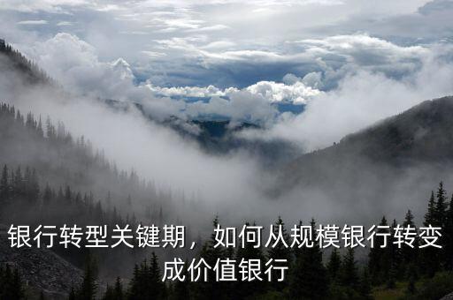銀行轉型關鍵期，如何從規(guī)模銀行轉變成價值銀行