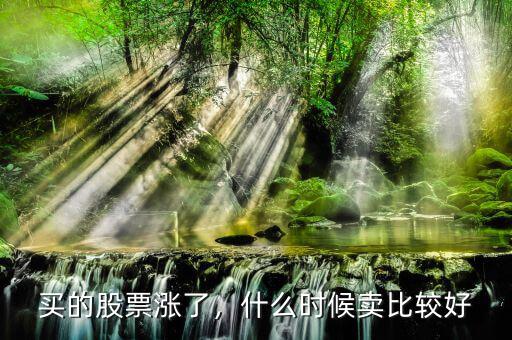 買的股票漲了，什么時候賣比較好