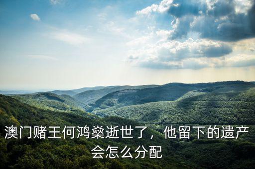 澳門賭王何鴻燊逝世了，他留下的遺產(chǎn)會怎么分配