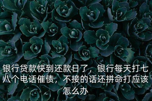 銀行貸款快到還款日了，銀行每天打七八個電話催債，不接的話還拼命打應(yīng)該怎么辦