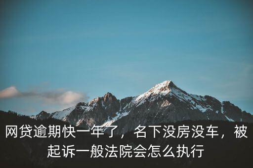 網(wǎng)貸逾期快一年了，名下沒房沒車，被起訴一般法院會怎么執(zhí)行
