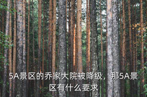 5A景區(qū)的喬家大院被降級，那5A景區(qū)有什么要求