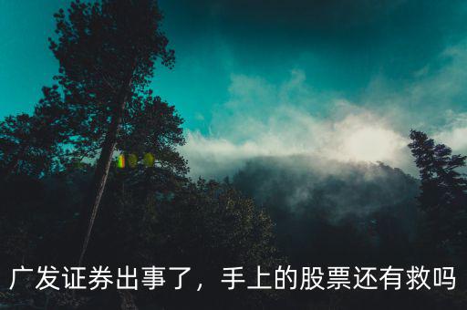 廣發(fā)證券出事了，手上的股票還有救嗎