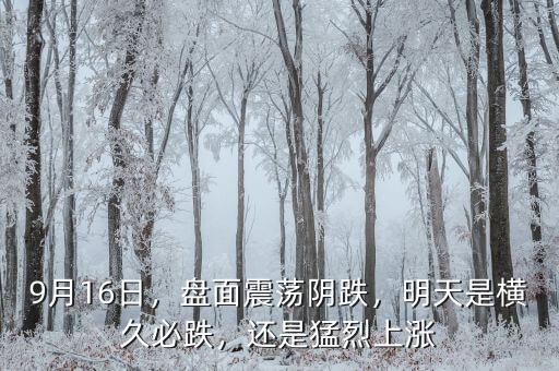 9月16日，盤面震蕩陰跌，明天是橫久必跌，還是猛烈上漲