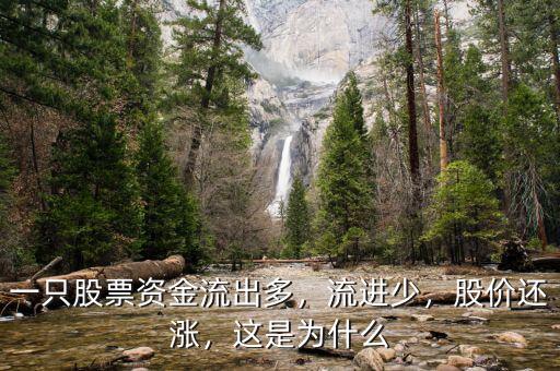 一只股票資金流出多，流進少，股價還漲，這是為什么