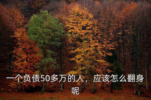 一個(gè)負(fù)債50多萬的人，應(yīng)該怎么翻身呢