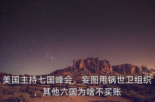 美國(guó)主持七國(guó)峰會(huì)，妄圖甩鍋世衛(wèi)組織，其他六國(guó)為啥不買賬