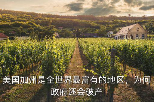 美國加州是全世界最富有的地區(qū)，為何政府還會破產(chǎn)
