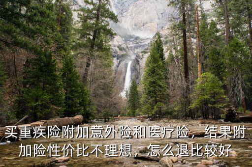 買重疾險附加意外險和醫(yī)療險，結(jié)果附加險性價比不理想，怎么退比較好