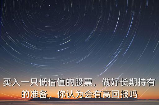 買入一只低估值的股票，做好長期持有的準(zhǔn)備，你認(rèn)為會(huì)有高回報(bào)嗎