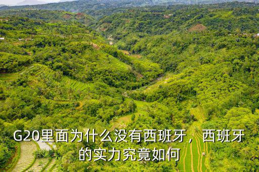 G20里面為什么沒有西班牙，西班牙的實力究竟如何