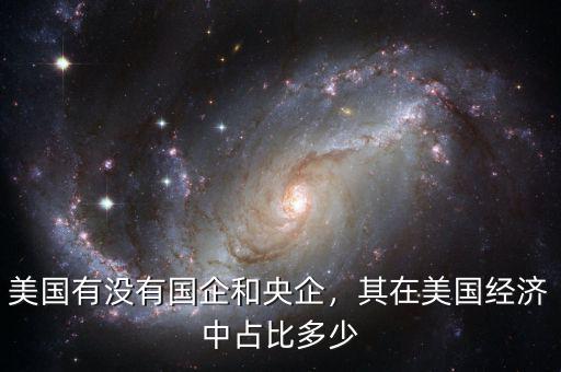 美國有沒有國企和央企，其在美國經(jīng)濟中占比多少