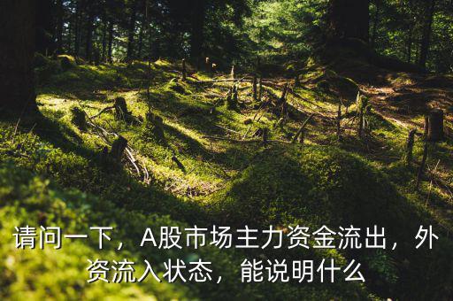 請問一下，A股市場主力資金流出，外資流入狀態(tài)，能說明什么