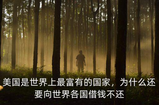 美國是世界上最富有的國家，為什么還要向世界各國借錢不還
