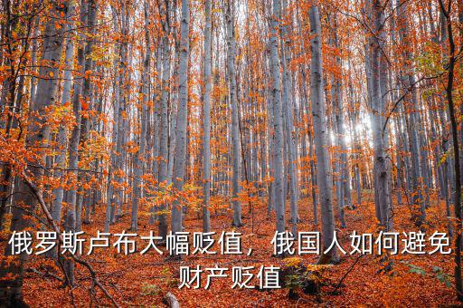 俄羅斯盧布大幅貶值，俄國人如何避免財產(chǎn)貶值
