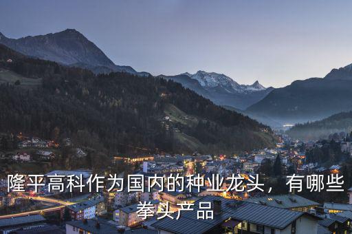 隆平高科作為國內(nèi)的種業(yè)龍頭，有哪些拳頭產(chǎn)品