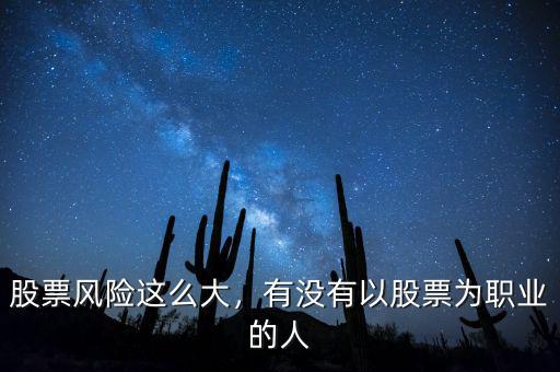 股票風(fēng)險(xiǎn)這么大，有沒有以股票為職業(yè)的人
