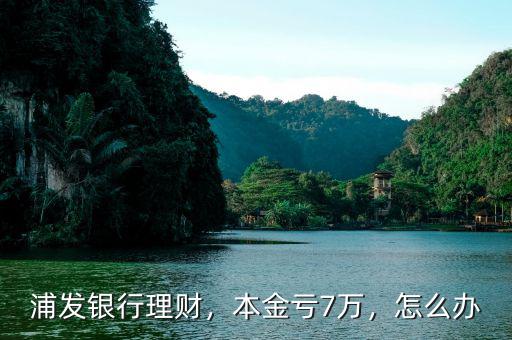 浦發(fā)銀行理財，本金虧7萬，怎么辦