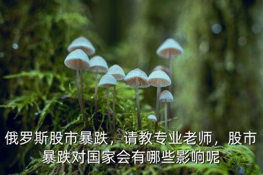 俄羅斯股市暴跌，請教專業(yè)老師，股市暴跌對國家會有哪些影響呢