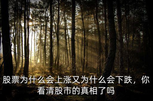 股票為什么會(huì)上漲又為什么會(huì)下跌，你看清股市的真相了嗎