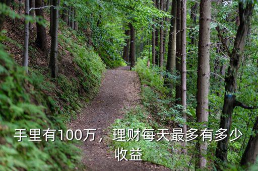 手里有100萬，理財每天最多有多少收益