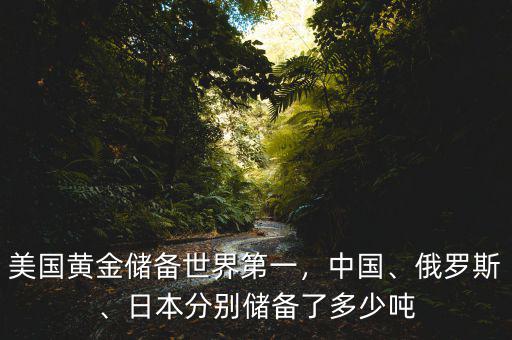 美國黃金儲備世界第一，中國、俄羅斯、日本分別儲備了多少噸