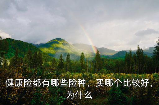 健康險都有哪些險種，買哪個比較好，為什么