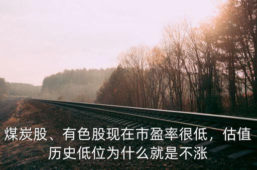 煤炭股、有色股現(xiàn)在市盈率很低，估值歷史低位為什么就是不漲