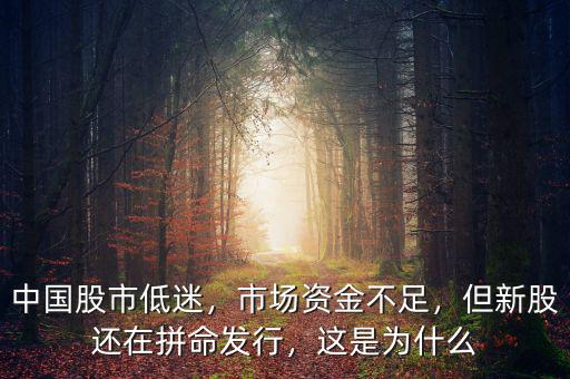 中國股市低迷，市場資金不足，但新股還在拼命發(fā)行，這是為什么