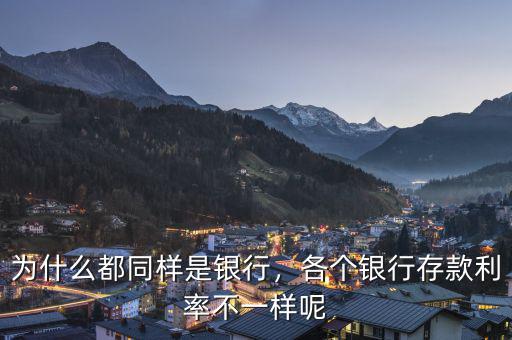 為什么都同樣是銀行，各個(gè)銀行存款利率不一樣呢