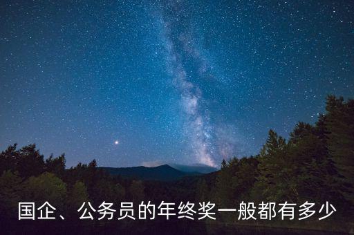 國企、公務(wù)員的年終獎(jiǎng)一般都有多少