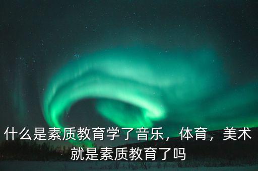 什么是素質(zhì)教育學(xué)了音樂(lè)，體育，美術(shù)就是素質(zhì)教育了嗎