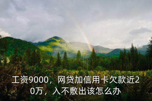 工資9000，網(wǎng)貸加信用卡欠款近20萬(wàn)，入不敷出該怎么辦