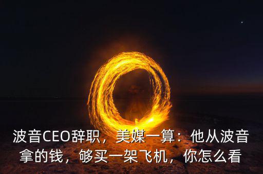波音CEO辭職，美媒一算：他從波音拿的錢，夠買一架飛機，你怎么看