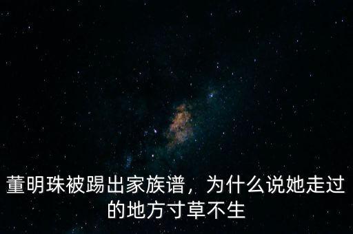 董明珠被踢出家族譜，為什么說她走過的地方寸草不生