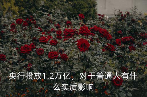央行投放1.2萬(wàn)億，對(duì)于普通人有什么實(shí)質(zhì)影響