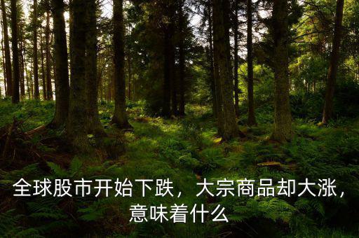 全球股市開始下跌，大宗商品卻大漲，意味著什么