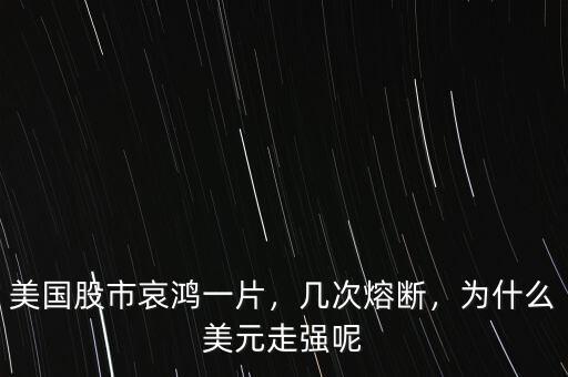 美國(guó)股市哀鴻一片，幾次熔斷，為什么美元走強(qiáng)呢