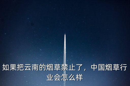 如果把云南的煙草禁止了，中國煙草行業(yè)會怎么樣