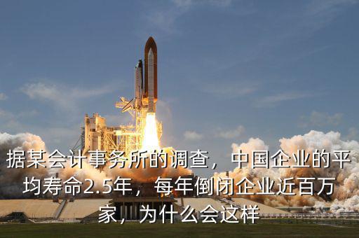 據(jù)某會(huì)計(jì)事務(wù)所的調(diào)查，中國(guó)企業(yè)的平均壽命2.5年，每年倒閉企業(yè)近百萬(wàn)家，為什么會(huì)這樣