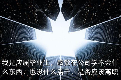 我是應(yīng)屆畢業(yè)生，感覺在公司學(xué)不會(huì)什么東西，也沒什么活干，是否應(yīng)該離職