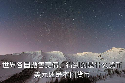 世界各國(guó)拋售美債，得到的是什么貨幣美元還是本國(guó)貨幣