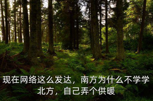 現(xiàn)在網(wǎng)絡這么發(fā)達，南方為什么不學學北方，自己弄個供暖