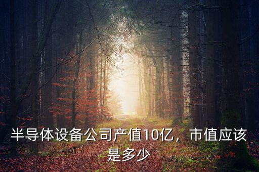 半導(dǎo)體設(shè)備公司產(chǎn)值10億，市值應(yīng)該是多少