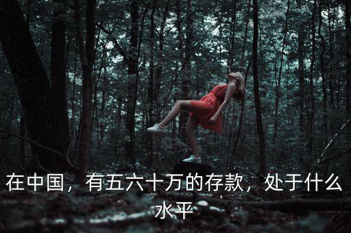在中國，有五六十萬的存款，處于什么水平